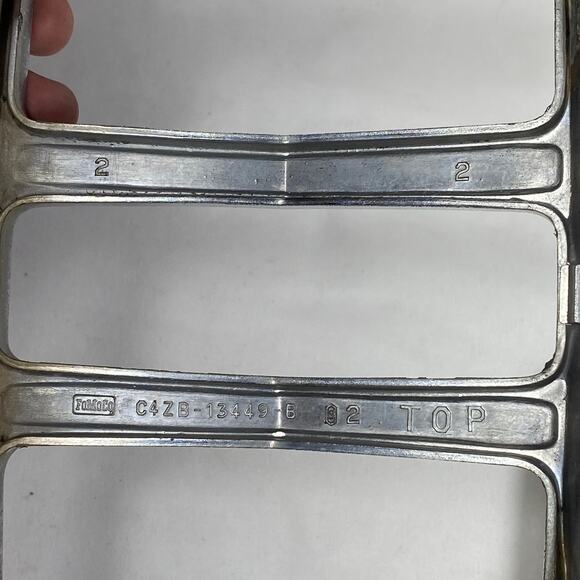 Vintage '64 '66 Ford Mustang Tail Light Bezel Set Pair C4ZB-13449-B OEM Part - Picture 9 of 11